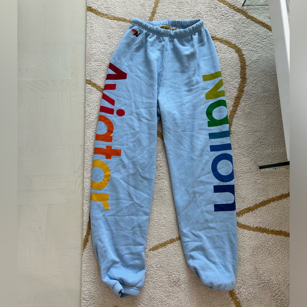 NWOT AVIATOR NATION 2 SWEATPANTS - ICE Size Large. Unworn and unwashed